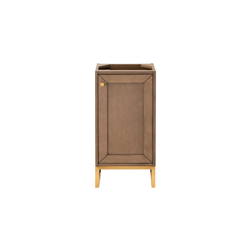 James Martin Chianti 16" Single Vanity Cabinet Whitewashed Walnut Radiant Gold E303-V16-WW-RGD