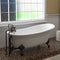 Cambridge Plumbing Cast Iron Slipper Clawfoot Tub 67"x30" No Faucet Drillings Package