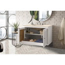 James Martin Athens 36" Single Vanity Cabinet Glossy White with 3 cm Eternal Marfil Top E645-V36-GW-3EMR