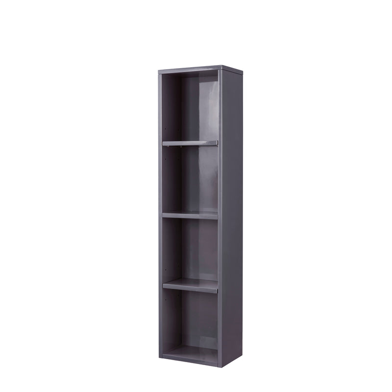 James Martin Milan 12" Storage Cabinet Tall Modern Gray Glossy 803-SC1248-MGG