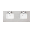 James Martin Addison 60" Double Vanity Cabinet Glossy White with 3 cm Eternal Serena Top E444-V60D-GW-3ESR