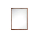 James Martin Milan 23.6" Rectangular Cube Mirror Mid Century Walnut 803-M23.6-WLT