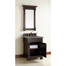 James Martin Brookfield 26" Burnished Mahogany Single Vanity with 3 cm Gray Expo Quartz Top 147-114-V26-BNM-3GEX