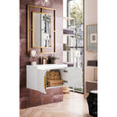 James Martin Columbia 31.5" Single Vanity Cabinet Glossy White with White Glossy Resin Countertop 388-V31.5-GW-WG