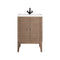 James Martin Linden 24" Single Vanity Cabinet Whitewashed Walnut with White Glossy Composite Countertop E213V24WWWWG