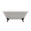 Cambridge Plumbing Acrylic Double Ended Clawfoot Bathtub 70"x30" No Drillings BRZ Feet