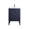 James Martin Linden 24" Single Vanity Cabinet Navy Blue with White Glossy Resin Countertop E213-V24-NVB-WG