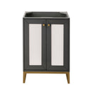 James Martin Chianti 24" Single Vanity Cabinet Mineral Gray Radiant Gold E303-V24-MG-RGD