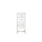 James Martin Athens 15" Cabinet with Drawers and Door Glossy White with 3 cm Arctic Fall Solid Surface Top E645-B15R-GW-3AF