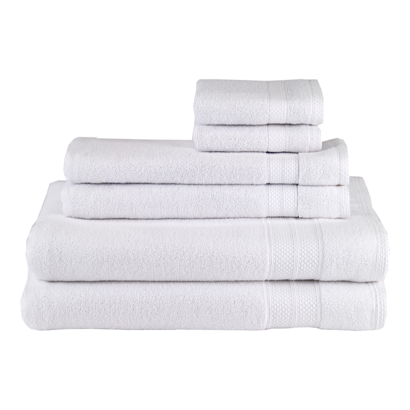 Avanti Towels 6 Piece White Solid Towel Set Avanti Turkish Spa 6 Piece Towel Set 060856 WHT