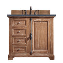 James Martin Providence 36" Single Vanity Cabinet Driftwood with 3 cm Charcoal Soapstone Quartz Top 238-105-5511-3CSP