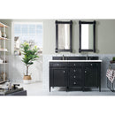 James Martin Brittany 60" Black Onyx Double Vanity with 3 cm Classic White Quartz Top 650-V60D-BKO-3CLW