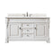 James Martin Brookfield 60" Bright White Single Vanity with 3 cm Arctic Fall Solid Surface Top 147-V60S-BW-3AF