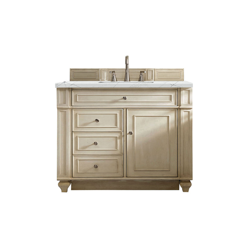 James Martin Bristol 36" Single Vanity Vintage Vanilla with 3 cm Ethereal Noctis Quartz Top 157-V36-VV-3ENC