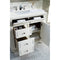 James Martin Bristol 36" Single Vanity Bright White with 3 cm Ethereal Noctis Quartz Top 157-V36-BW-3ENC