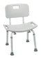 Drive Medical Bathroom Safety Shower Tub Bench Chair with Back, Gray