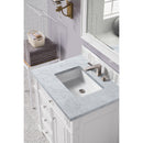 James Martin Bristol 30" Single Vanity Bright White with 3 cm Carrara Marble Top 157-V30-BW-3CAR