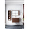 James Martin Milan 31.5" Single Vanity Cabinet Mid Century Walnut with Glossy White Composite Top 801V31.5WLTGW