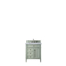 James Martin Brittany 30" Single Vanity Sage Green with 3 cm Arctic Fall Solid Surface Top 650-V30-SGR-3AF