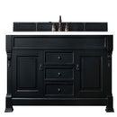 James Martin Brookfield 60" Antique Black Single Vanity with 3 cm Classic White Quartz Top 147-114-5331-3CLW